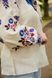 Women&rsquo;s cream-coloured linen vyshyvanka with blue flowers, &lsquo;Yavorivska&rsquo;, XS