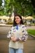 Women&rsquo;s cream-coloured linen vyshyvanka with blue flowers, &lsquo;Yavorivska&rsquo;, XS