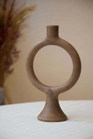 Підсвічник "Коло" коричневий