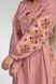 Women's Pink Dress with Violet Embroidery, L