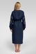 Women's Dark Blue Dress with Embroidery in White, Gold and Red Colors, XL
