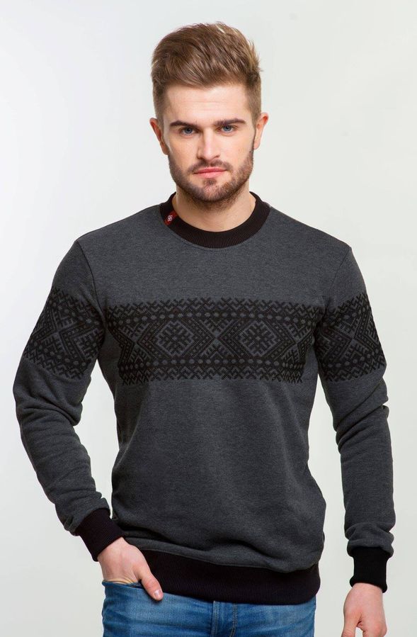 Men's Sweatshirt with Black Embroidery, S