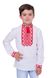 Boys' Embroidered Shirt with Red Geometric Ornament, 128