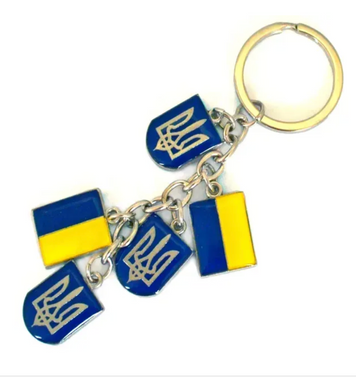 Брелок металевий "Прапорці"
