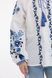 Embroidered Shirt for Girls with Dark-blue Floral Ornament, 122