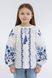 Embroidered Shirt for Girls with Dark-blue Floral Ornament, 122