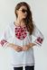 Women's Embroidered Shirt with Red Rose, M