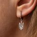 Silver earrings "Emblem of Ukraine - Trident"