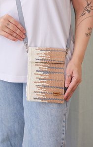 Beige and milky phone bag