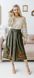Women's Embroidered Suit in Khaki Color, XL