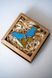 Butterfly brooch, yellow and blue